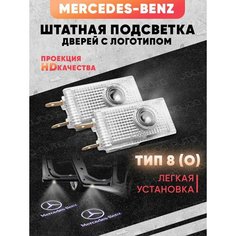 Штатная подсветка дверей авто с логотипом для MERCEDES 2 шт. Joo Joo Auto
