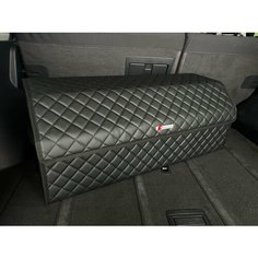 Органайзер в багажник Audi S-Line / Ауди С-Лайн / Кофр 80х30х30, сумка, саквояж, ящик, черный с черной отстрочкой Andycar.Ru