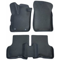 Автомобильные коврики ЕВА / EVA для Renault Logan II stepway 2018 - н. в. / Рено Логан 2 Степвей / 3D+ 3д+ / с круговыми бортами / черный Gallex