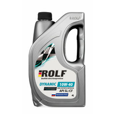 Моторное масло ROLF DYNAMIC SAE 10W-40, API SL/CF Полусинтетическое 4 л