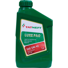 Масло моторное 5W40 Татнефть LUXE PAO , синтетическое 1 л Tatneft