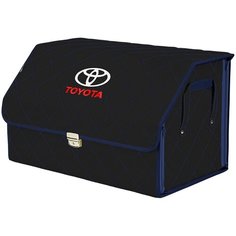 Органайзер-саквояж "Союз Премиум" в багажник Toyota (Тойота), размер XL. Цвет: черный с синей прострочкой Ромб. A&P Групп
