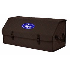 Органайзер-саквояж "Союз" в багажник Ford (Форд), размер XXL. Цвет: коричневый с коричневой прострочкой Ромб. A&P Групп