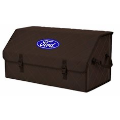 Органайзер-саквояж "Союз" в багажник Ford (Форд), размер XL Plus. Цвет: коричневый с коричневой прострочкой Ромб. A&P Групп