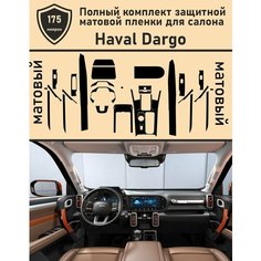 Haval Dargo полный комплект матовых защитных пленок для салона ГУ+климат+дисплей+консоль+двери Tonexpert.