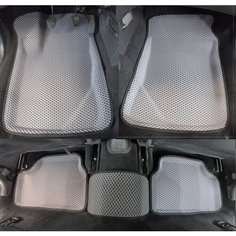 Новинка! Коврики Ева с Пресс Бортами на Lada Granta PRESS CITY_3D, серо-черный SPC