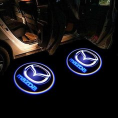Подсветка с логотипом Мазда, (проекция логотипа авто Mazda), беспроводная для двери 2 шт Нет бренда