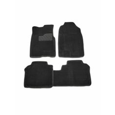 Комплект автомобильных ворсовых ковриков 3D Seintex 99480 Haval M6 2021-н. в. черные