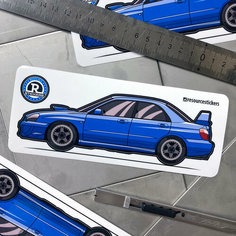 Виниловая наклейка машинка Subaru Impreza 17х5.5 / Resource Stickers