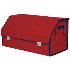 Органайзер-саквояж в багажник "Союз Премиум" (размер XL Plus). Цвет: красный с синей прострочкой Соты. A&P Групп