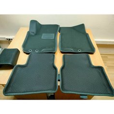 3D Eva ковры с бортами на автомобиль Kia Ceed 2006-2012, 1 поколения с подпятником, Эва коврики для Киа Сид 1 Carply