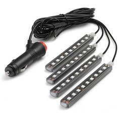 Светодиодная подсветка салона и зоны ног автомобиля 4 модуля 36 LED белая Electro Kot