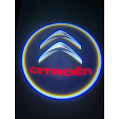 Подсветка с логотипом (проекция), беспроводная в двери для Ситроэн 2 шт Zareq