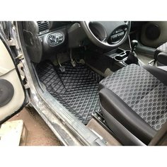 Новинка! Коврики Ева с Пресс Бортами на Lada Granta имитация Экокожи ПРЕМИУМ_3D, черный SPC