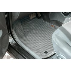 Новинка! Коврики Ева с Пресс Бортами на Nissan ALMERA II (N16) седан, ПРЕМИУМ_3D, серый SPC