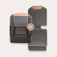 Комплект органайзер и накидка на сиденье "Hexy" Owlee, экокожа, 2 шт