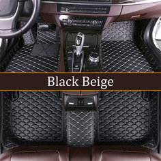 Коврики, для BMW 1/2/3/6/7 серии, X1/X2/X3/X4/X5/X6, M1/M3, рисовая лапша, черная кожа Mai Qi Cards
