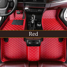 Коврики автомобильные, для BMW 1/2/3/6/7 серии, X1/X2/X3/X4/X5/X6, красные Mai Qi Cards