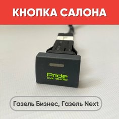 Кнопка салона "Pride" на Газель Бизнес, Газель Next (зеленая подсветка) нет