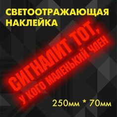 Светоотражающая наклейка прикол на авто скутер самокат мотоцикл Нет бренда