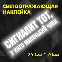 Светоотражающая наклейка прикол на авто скутер самокат мотоцикл Нет бренда