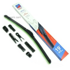 Щетка стеклоочистителя бескаркасная Double Force DFF19 47.5см, 19", 1шт. (DFF19)