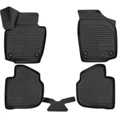 Коврики 3D в салон подходят для VOLKSWAGEN Polo, 2020- , 4шт. (полиуретан) / Фольксваген Поло Element