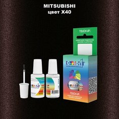 Автоэмаль Color1 в наборе (краска+лак) Mitsubishi X40 Ruby Black Pearl, 20 мл