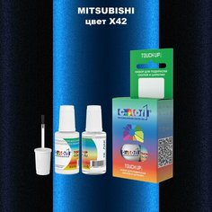 Автоэмаль Color1 в наборе (краска+лак) Mitsubishi X42 Amethyst Black, Labrador Black Pearl, Black Mica, 20 мл