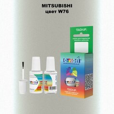 Автоэмаль Color1 в наборе (краска+лак) Mitsubishi W76 White Pearl, Blanc Nacre, 20 мл