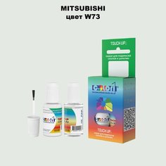 Автоэмаль Color1 в наборе (краска+лак) Mitsubishi W73 Blanc Banquise, 20 мл