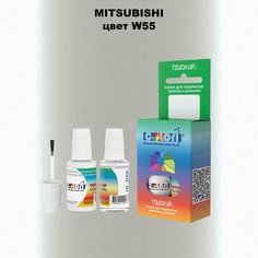 Автоэмаль Color1 в наборе (краска+лак) Mitsubishi W55 White Pearl, 20 мл