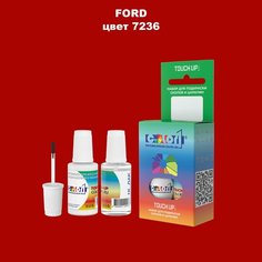 Автоэмаль Color1 в наборе (краска+лак) Ford 7236 Race Red, 20 мл