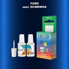 Автоэмаль Color1 в наборе (краска+лак) Ford DCWEWHA Deep Impact Blue, 20 мл