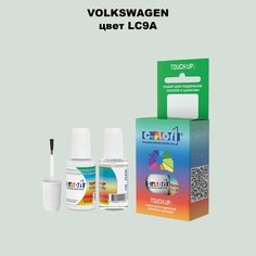 Автоэмаль Color1 в наборе (краска+лак) Volkswagen LC9A Pure White, 20 мл