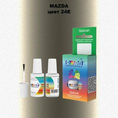 Автоэмаль Color1 в наборе (краска+лак) Mazda 24E Sparkling Silver, 20 мл