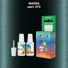 Автоэмаль Color1 в наборе (краска+лак) Mazda 27C Nordic Green, 20 мл