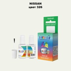 Автоэмаль Color1 в наборе (краска+лак) Nissan 326 - Super White, 20 мл