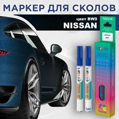 Автоэмаль Color1 в наборе (лак+маркер) Nissan deep blue, 60 г