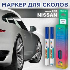 Автоэмаль Color1 в наборе (лак+маркер) Nissan ZBD - Platinum Silver (691 Платина)
