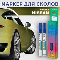 Автоэмаль Color1 в наборе (лак+маркер) Nissan EBA - Greenish Yellow, Nitro Lime