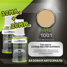 Luxfore подкраска для царапин и сколов RAL 1001 Бежевый 20 мл + лак 20 мл комплект