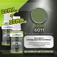 Luxfore подкраска для царапин и сколов RAL 6011 Резедово-зеленый 20 мл + лак 20 мл комплект