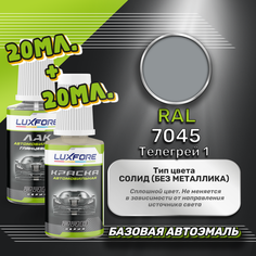 Luxfore подкраска для царапин и сколов RAL 7045 Телегрей 1 20 мл + лак 20 мл комплект