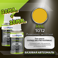 Luxfore подкраска для царапин и сколов RAL 1012 Лимонно-желтый 20 мл + лак 20 мл комплект