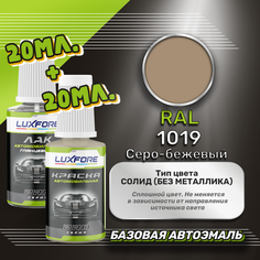 Luxfore подкраска для царапин и сколов RAL 1019 Серо-бежевый 20 мл + лак 20 мл комплект