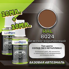 Luxfore подкраска для царапин и сколов RAL 8024 Бежево-коричневый 20 мл + лак 20 мл комплект