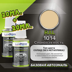 Luxfore подкраска для царапин и сколов RAL 1014 Слоновая кость 20 мл + лак 20 мл комплект