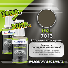 Luxfore подкраска для царапин и сколов RAL 7013 Коричнево-серый 20 мл + лак 20 мл комплект