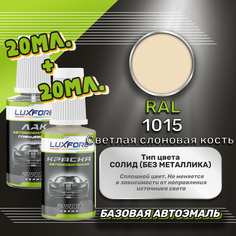 Luxfore подкраска для царапин и сколов RAL 1015 Светлая слоновая кость 20 мл + лак 20 мл комплект